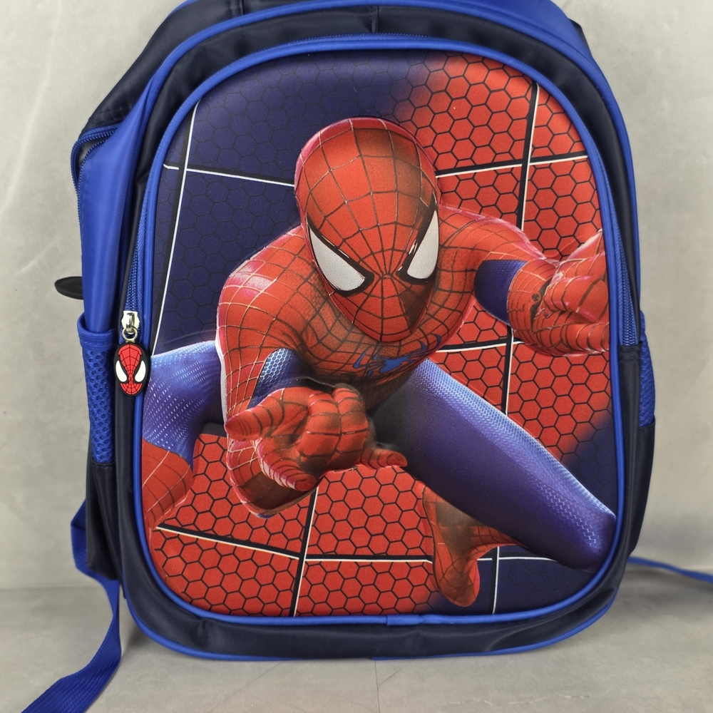 3D Spider-Man Blue and Red Backpack